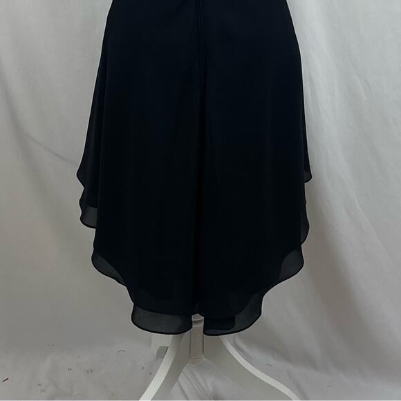 Betsy & Adam Sheer Black BabyDoll Whimsical Glam BalletCore Dress NWOT Size S - Picture 7 of 12
